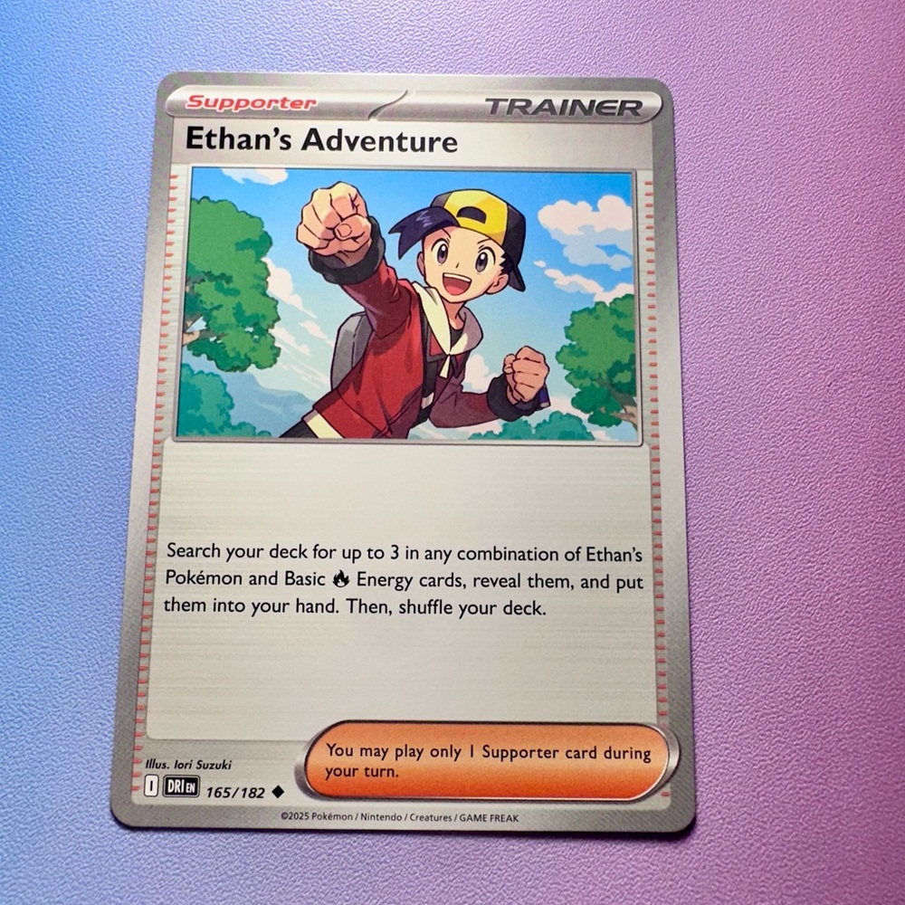 ethan’s adventure - 165/182 (uncommon) — pokemon: destined rivals